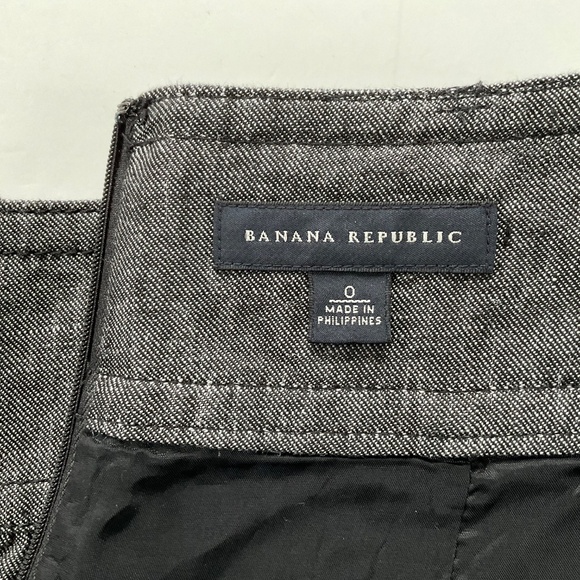 Banana Republic Chambray Tie Waist Skirt Sz 0 Mini Office Siren Casual Chic - Picture 3 of 12